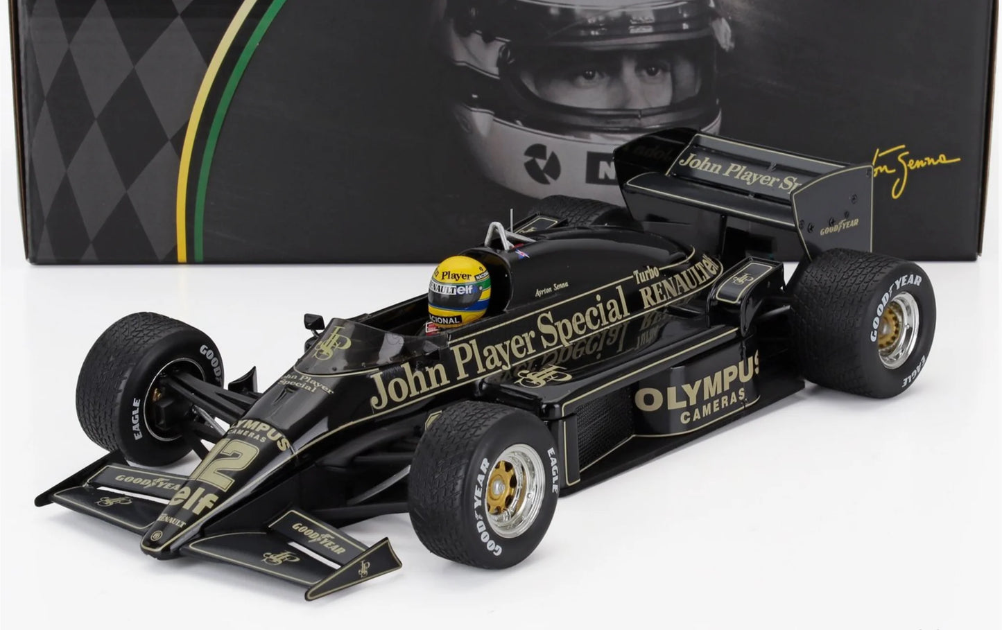 Ayrton Senna Lotus 97T #12 Winner Portugal GP Formula 1 1985 - 1/18 Premium X