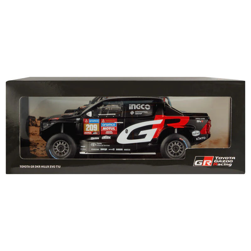 Toyota GR DKR Hilux Evo T1U #209 G.de Villiers - D.Murphy Rally Dakar 2024 - 1/18 Ixo