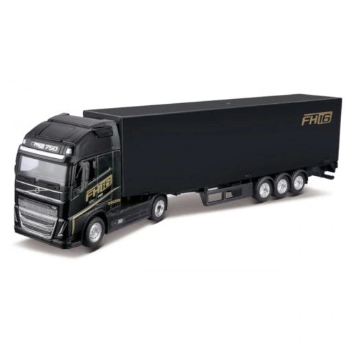 Camion TIR Volvo FH16 negru - 1/43 Bburago
