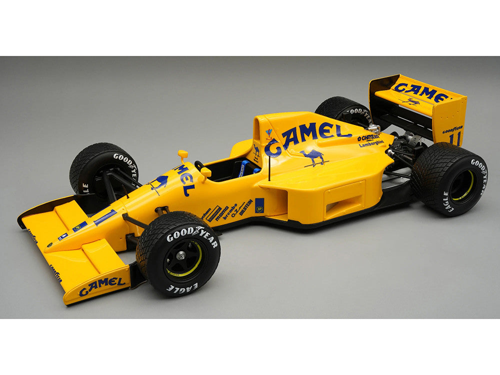 Formula 1 Lotus 102 1990 Lamborghini Engine USA GP Qualifyng Driver Derek Warwick 55pcs - 1/18 Tecnomodel