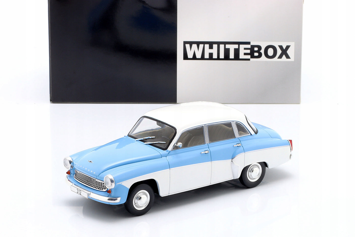 Wartburg 312 bleu/alb 1965 - 1/24 Whitebox
