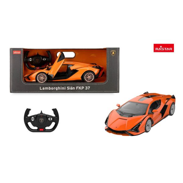 Lamborghini Sian portocaliu cu telecomanda - 1/14 Rastar