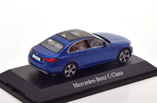 Mercedes-Benz C-Klasse albastru cu vitrina plexiglass - 1/43 Herpa
