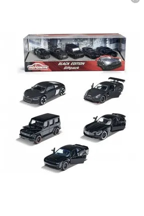 Set 5 masinute metalice Majorette Black Edition - 1/64 Majorette