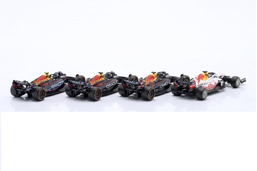 Set 4 machete Formula 1 Red Bull Racing Max Verstappen/Sergio Perez - 1/43 Bburago