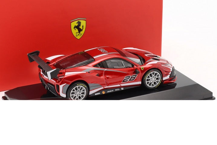 Ferrari 488 Challenge EVO 2020 #28 cu vitrina plexiglass - 1/43 Bburago Signature