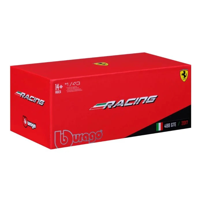 Ferrari 488 GTE rosu 24h Daytona 2017 #62 cu vitrina plexiglass - 1/43 Bburago Signature