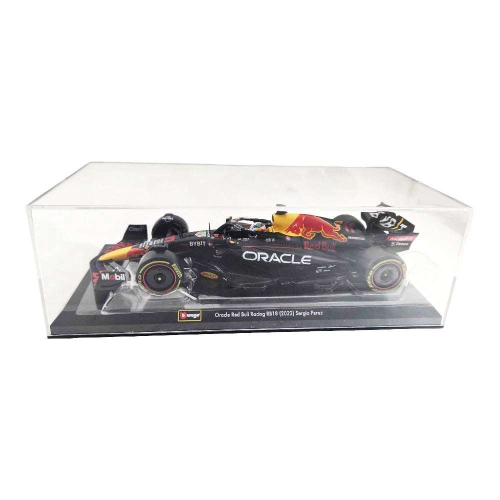 Formula 1 Oracle Red Bull Racing RB18 2022 Sergio Perez cu vitrina plexiglass - 1/24 Bburago