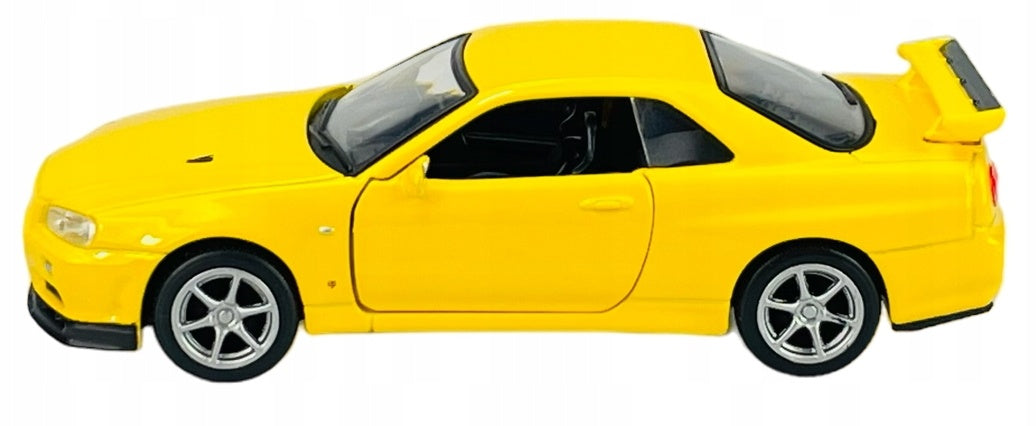 Nissan GT-R34 V-Spec II galben - 1/36 Tayumo