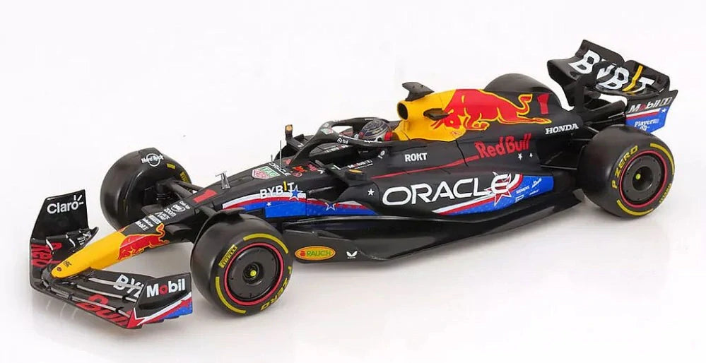 Formula 1 Max Verstappen Red Bull RB19 #1 Winner USA GP 2023 - 1/18 Bburago