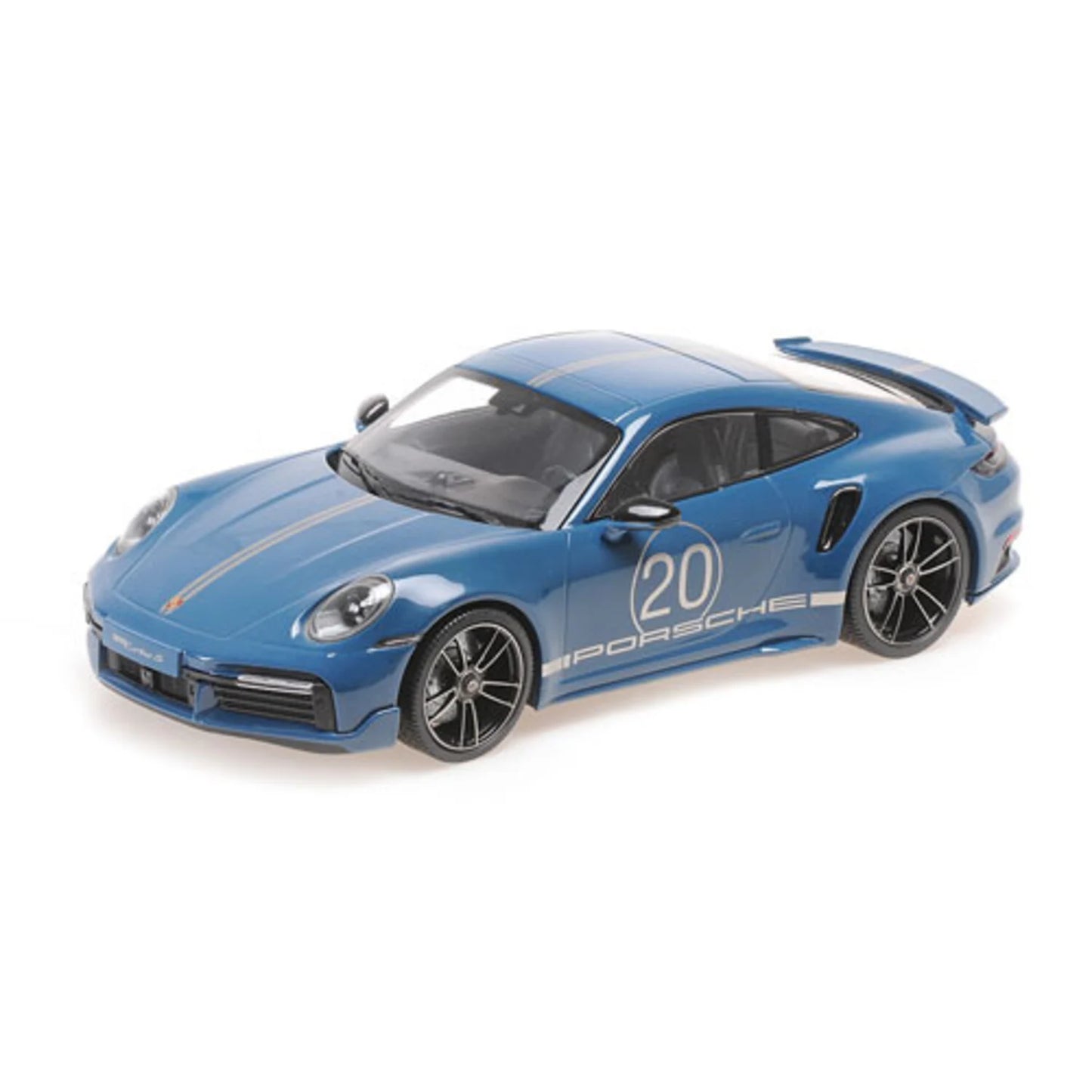 Porsche 911 Turbo S cu pachet sport 2021 albastru 1/504 pcs - 1/18 Minichamps