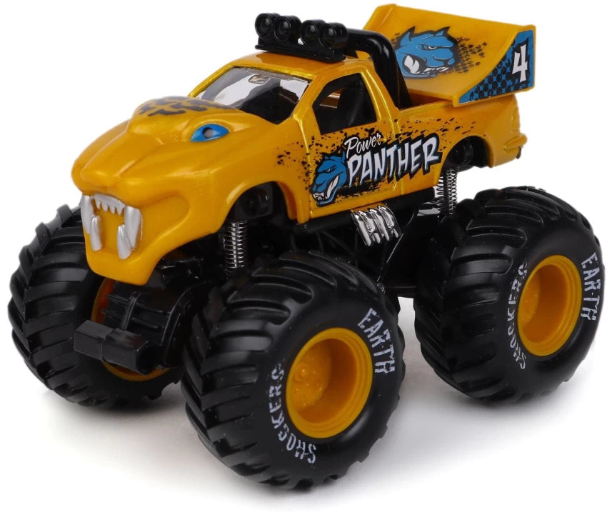 Monster Truck Earth Shockers 13cm POWER PANTHER pullback Fresh Metal - Maisto