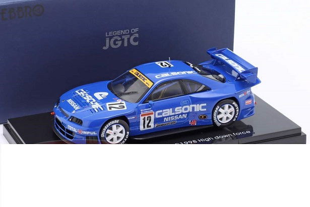 Nissan Skyline GT-R R33 #12 Calsonic Skyline JGTC 1998 High down force cu vitrina plexiglass - 1/43 Ebbro