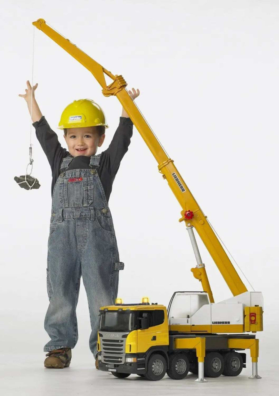 BRUDER 3571 - Camion Scania cu macara Liebherr