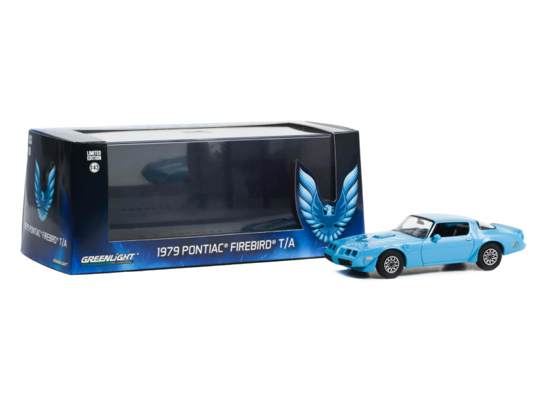 Pontiac Firebird T/A 1979 blue cu vitrina plexiglass - 1/43 Greenlight