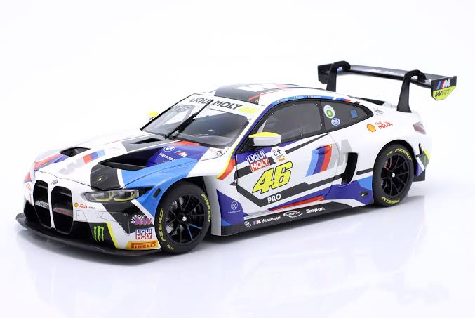 BMW M4 GT3 #46 2nd 12h Abu Dhabi 2023 Rossi, Vanthoor, Yelloly 1/546pcs - 1/18 Minichamps