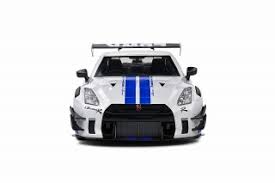 Nissan GT-R R35 LBWK Body Kit Type 2.0 alb/albastru - 1/18 Solido