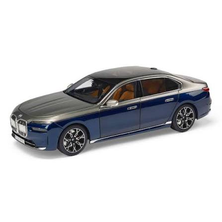 BMW I7 Bicolor gri/albastru - 1/18 Minichamps