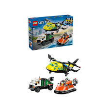 LEGO City 60505 - Avion, autospeciala de service si aeroglisor in versiuni adaptate (990 piese)