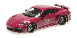 Porsche 911 Turbo S Coupe Sport Design 2021 grena- 1/18 Minichamps