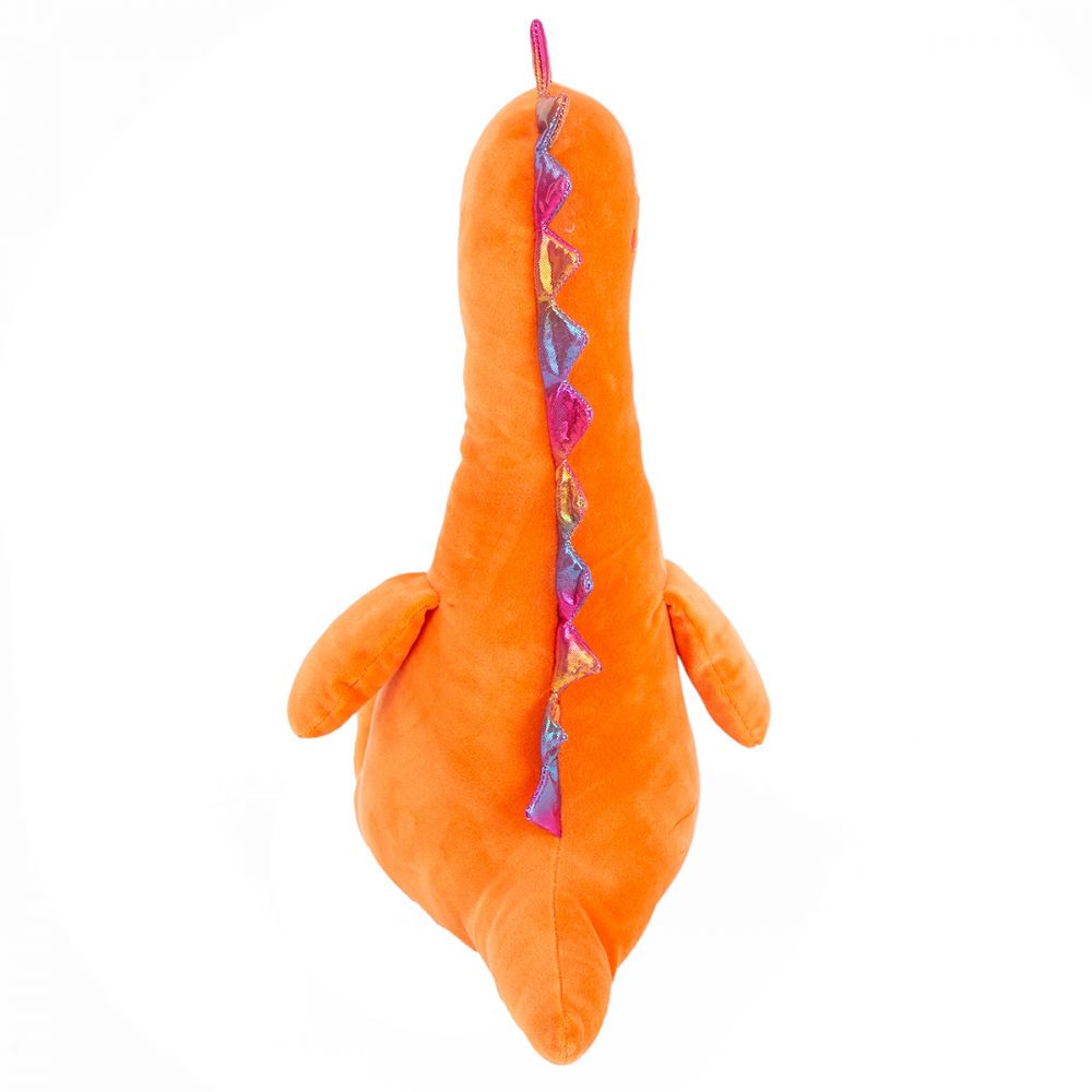 Dinozaur de plus portocaliu 46cm