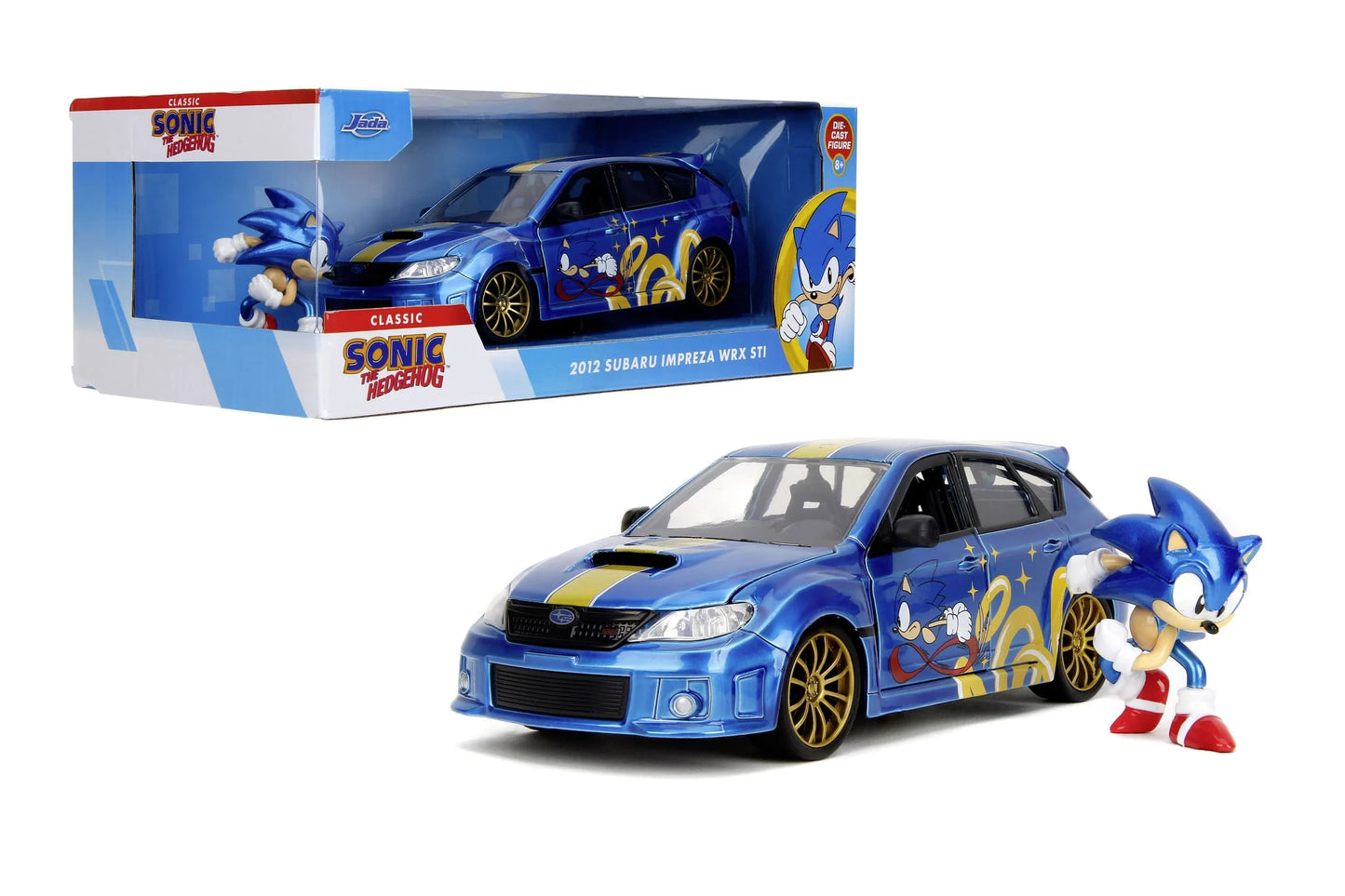 Subaru Impreza Wrx Sti 2012 cu figurina Sonic - 1/24 Jada
