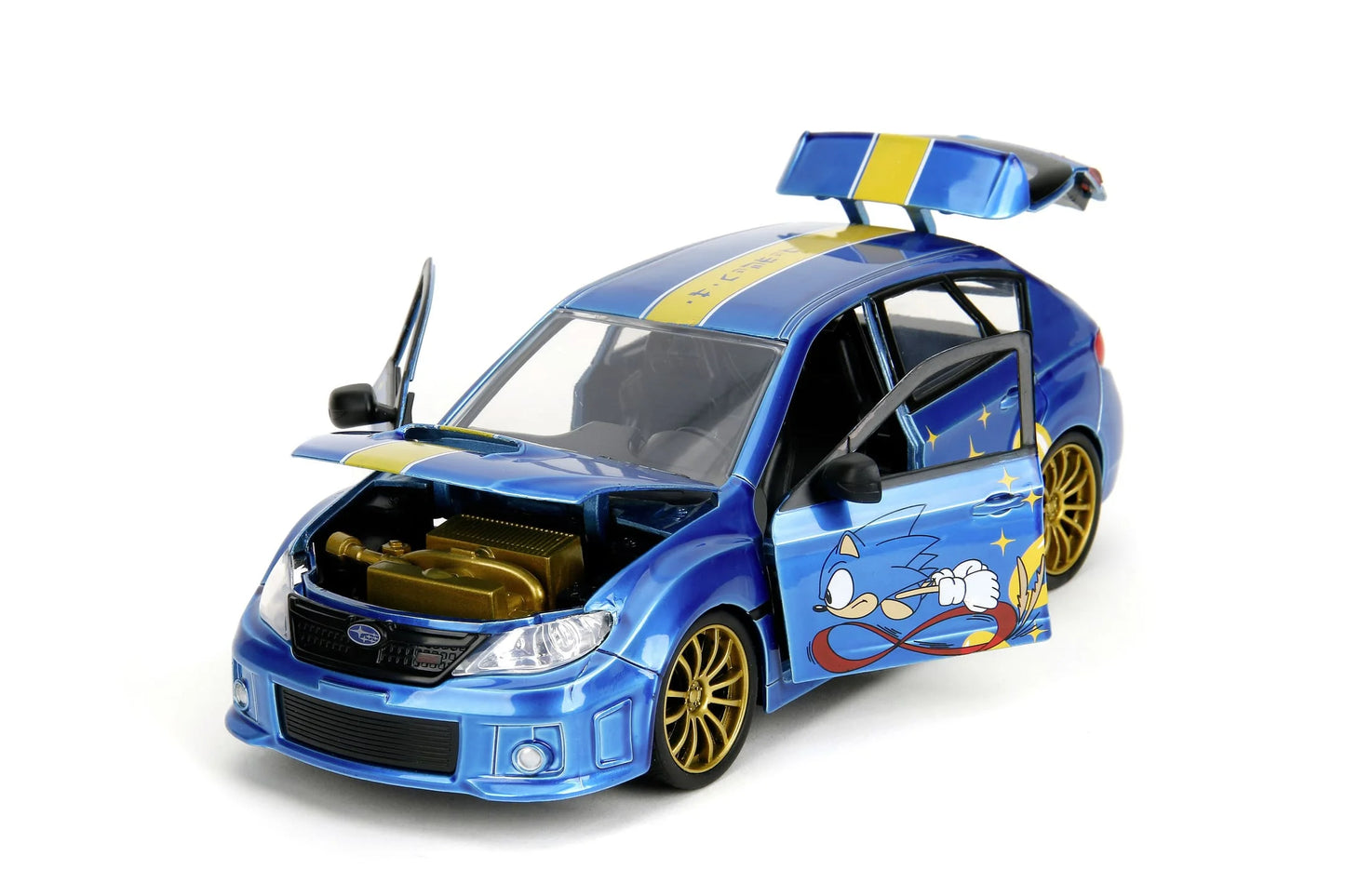 Subaru Impreza Wrx Sti 2012 cu figurina Sonic - 1/24 Jada