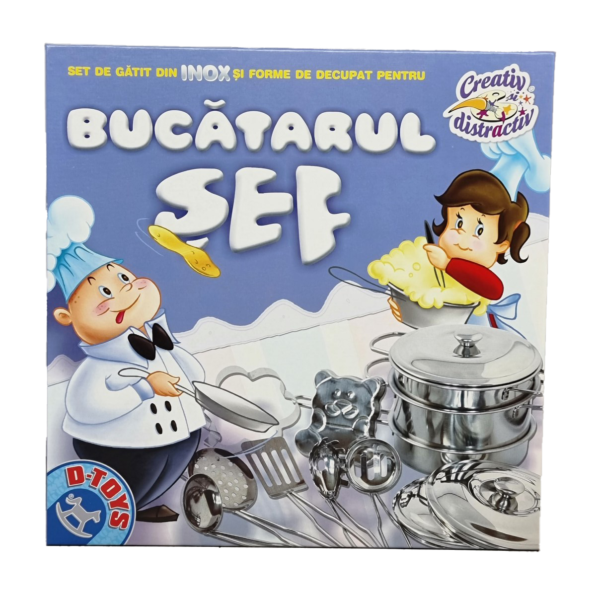 Joc Creativ D-Toys, Set de Gatit si Decupat pentru BUCATARUL SEF