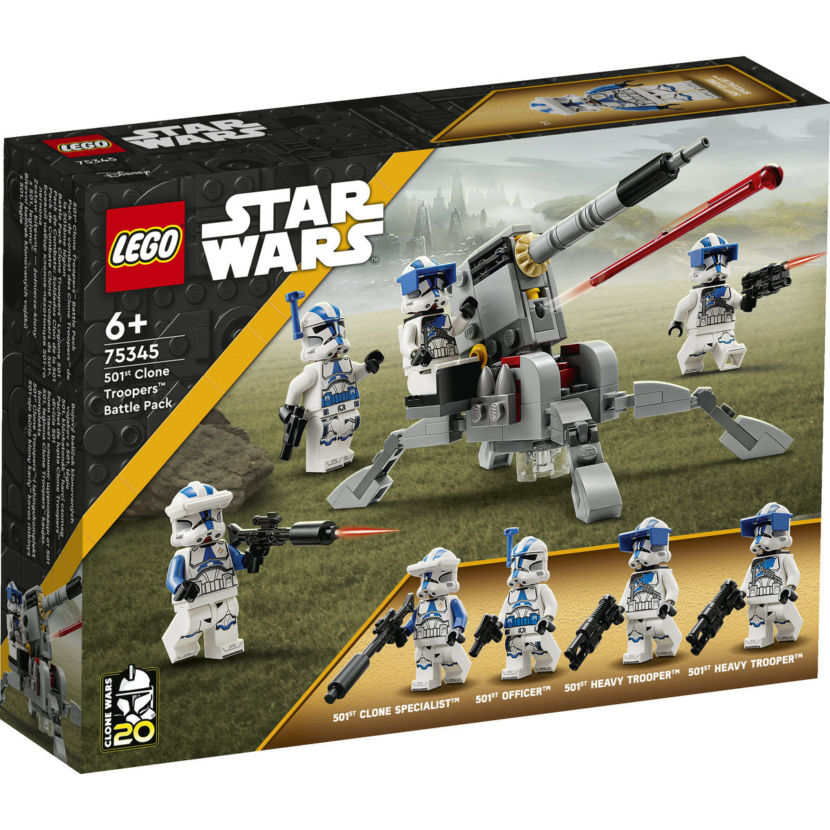 LEGO Star Wars 75345 - Pachet de lupta Clone Troopers divizia 501 (119 piese)