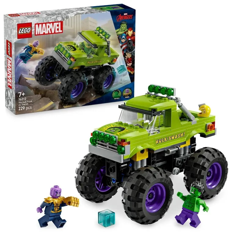 LEGO Marvel 76312 - Hulk in vehicul de teren contra lui Thanos (229 piese)