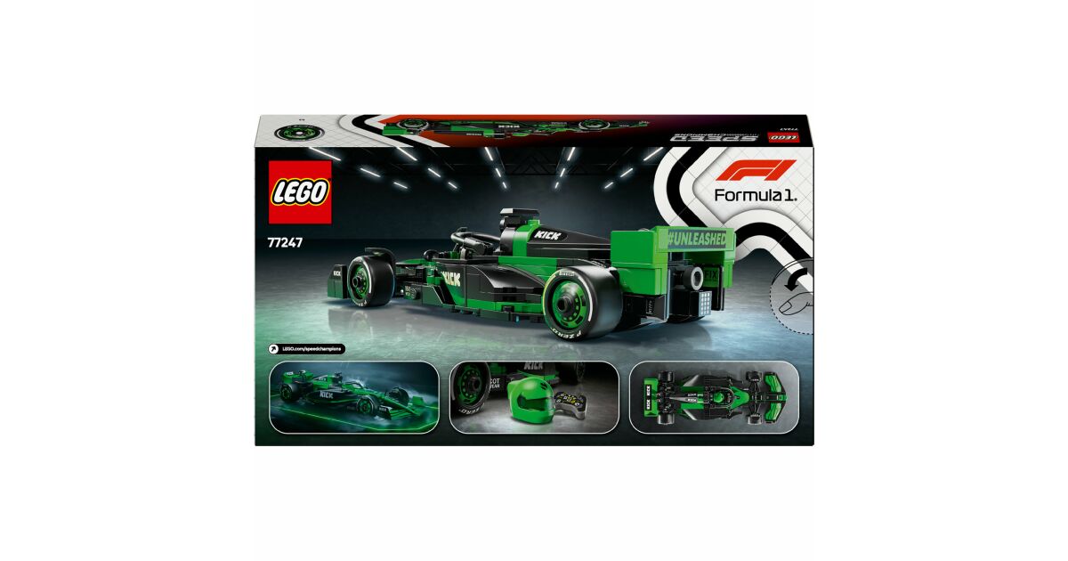 LEGO Speed Champions 77247 - Masina de curse KICK Sauber F1 Team C44 (259 piese)
