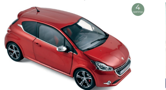 Peugeot 208 Gti 2013 rubis red - 1/18 Norev