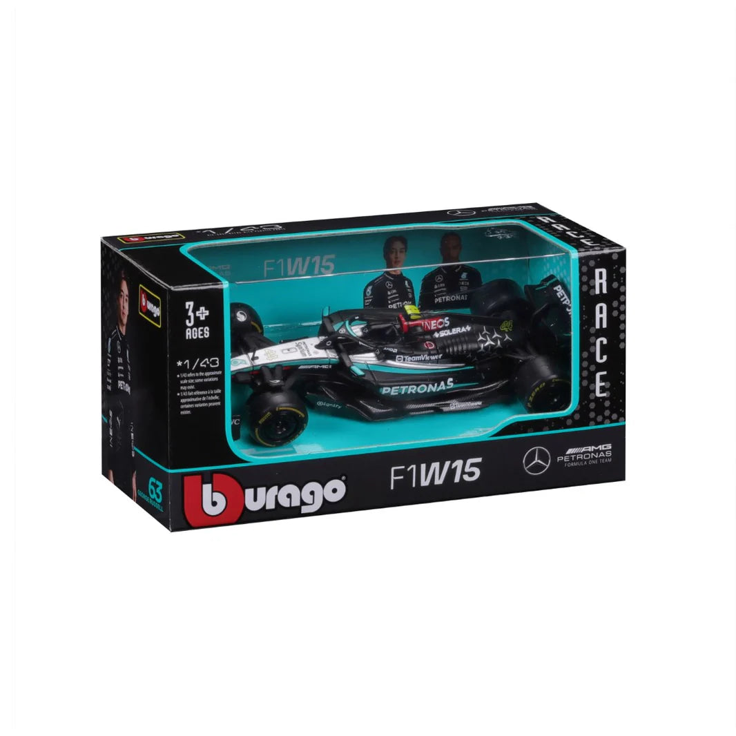 Macheta Formula 1 Lewis Hamilton Mercedes-AMG F1 W15 #44 Winner British GP Formula 1 2024 - 1/43 Bburago