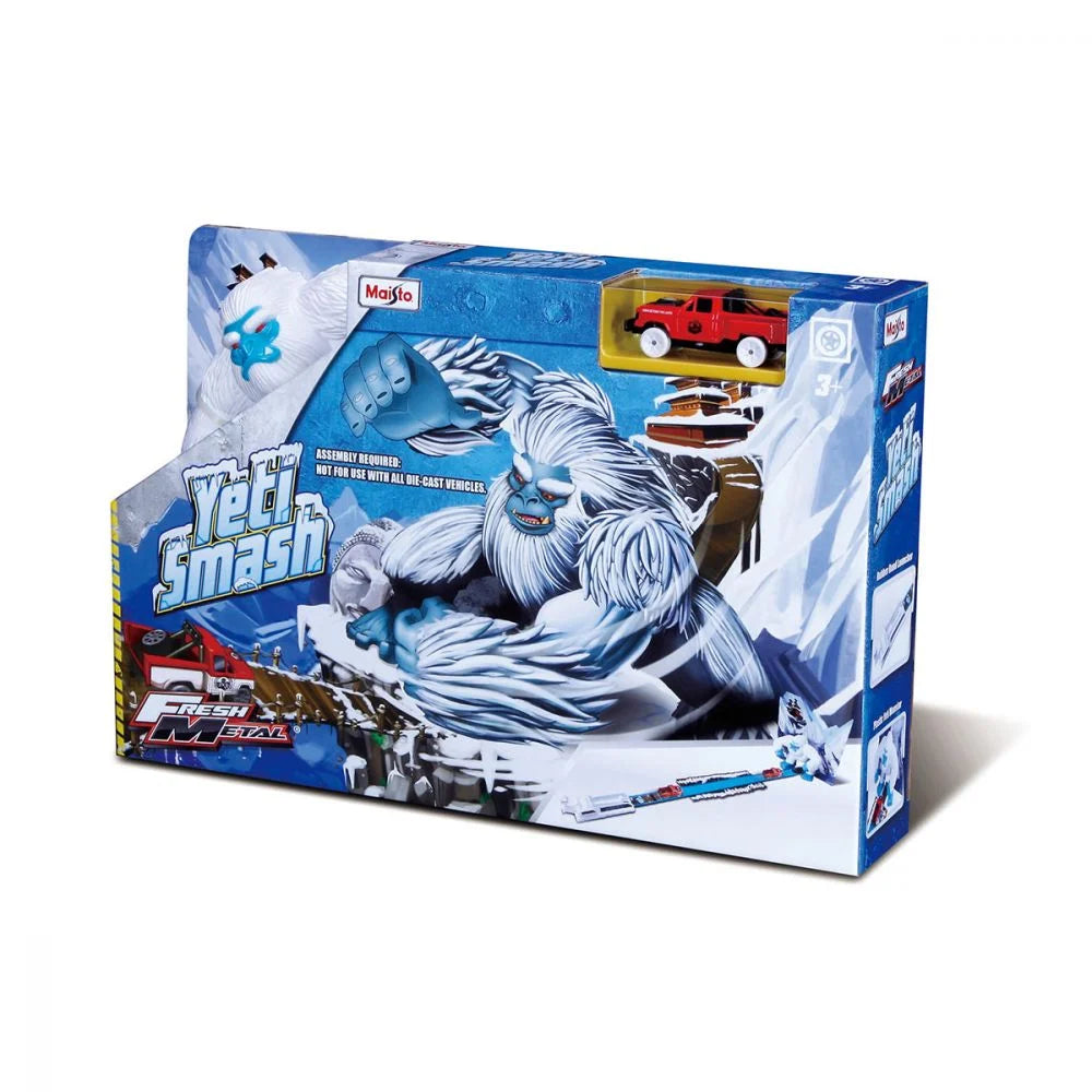 Pista cu masinuta si figurina Yeti - Maisto Fresh Metal