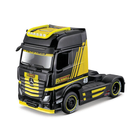 Camion Cap tractor Mercedes-Benz Actros 1851 galben/negru - 1/64 Maisto Design