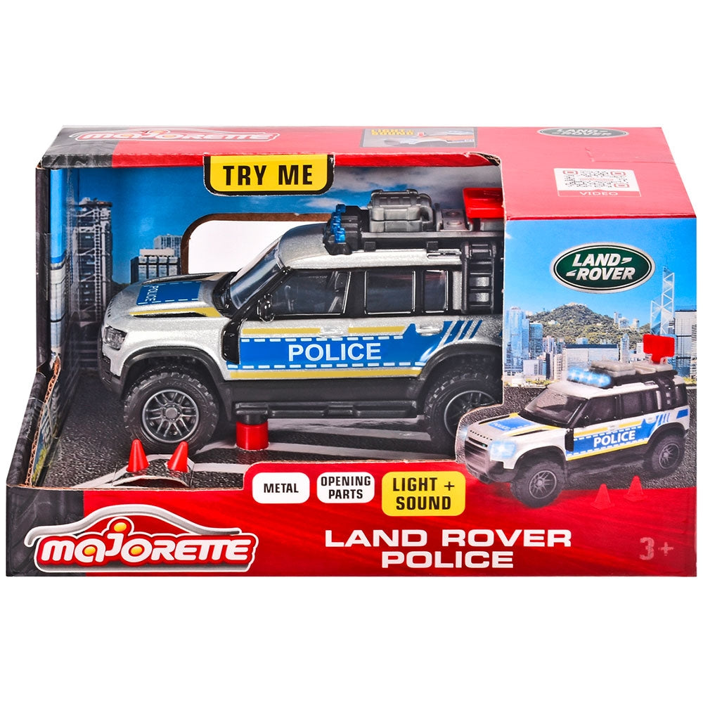 Masinuta Land Rover Police cu lumini si sunete - 1/43 Majorette