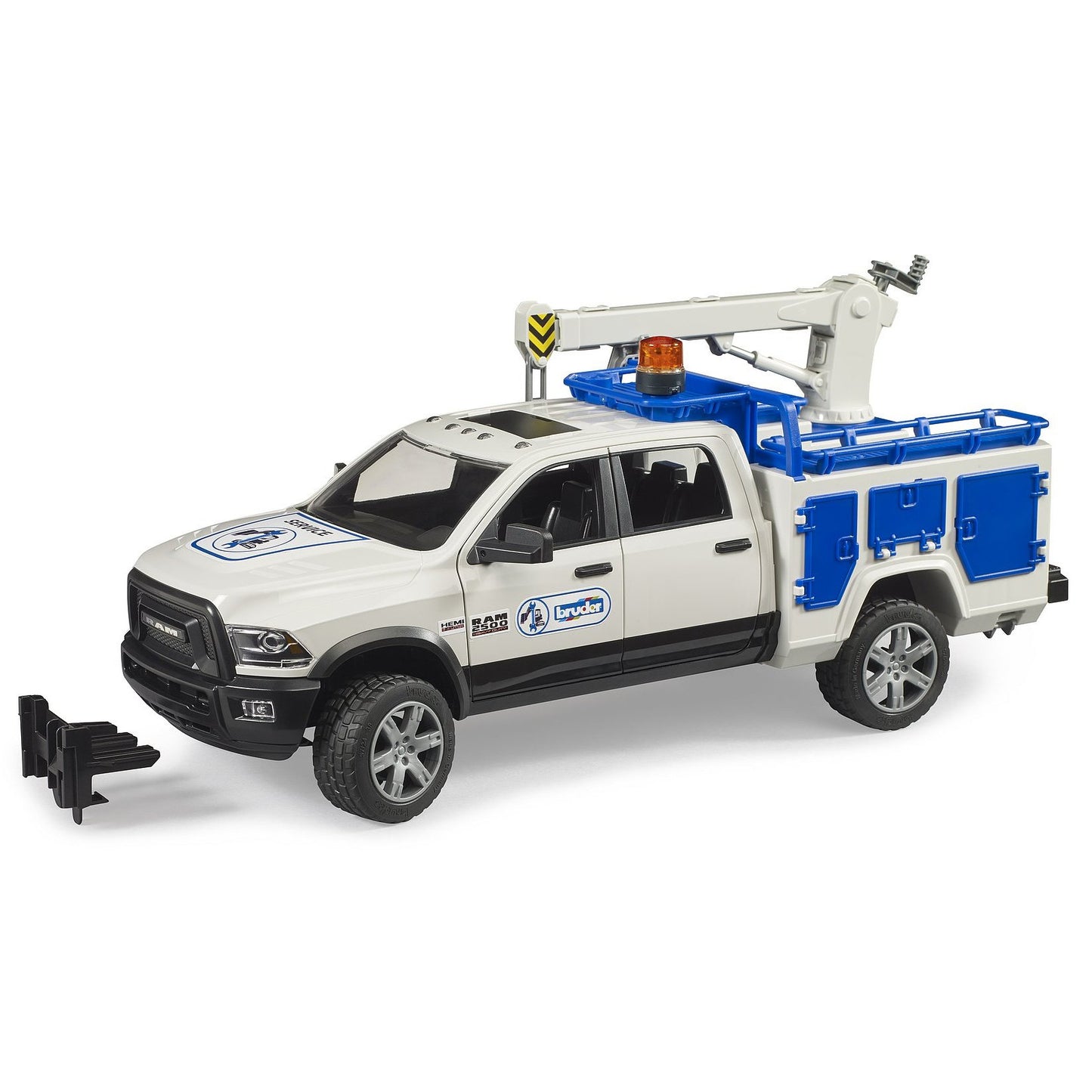 BRUDER 02509 - Camion de Service Bruder RAM 2500 cu macara și lumini