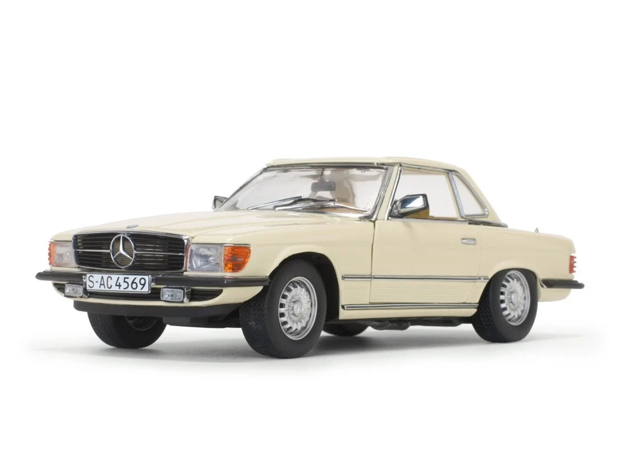 Mercedes-Benz 350 SL 1977 Hard Top Ivory - 1/18 SunStar