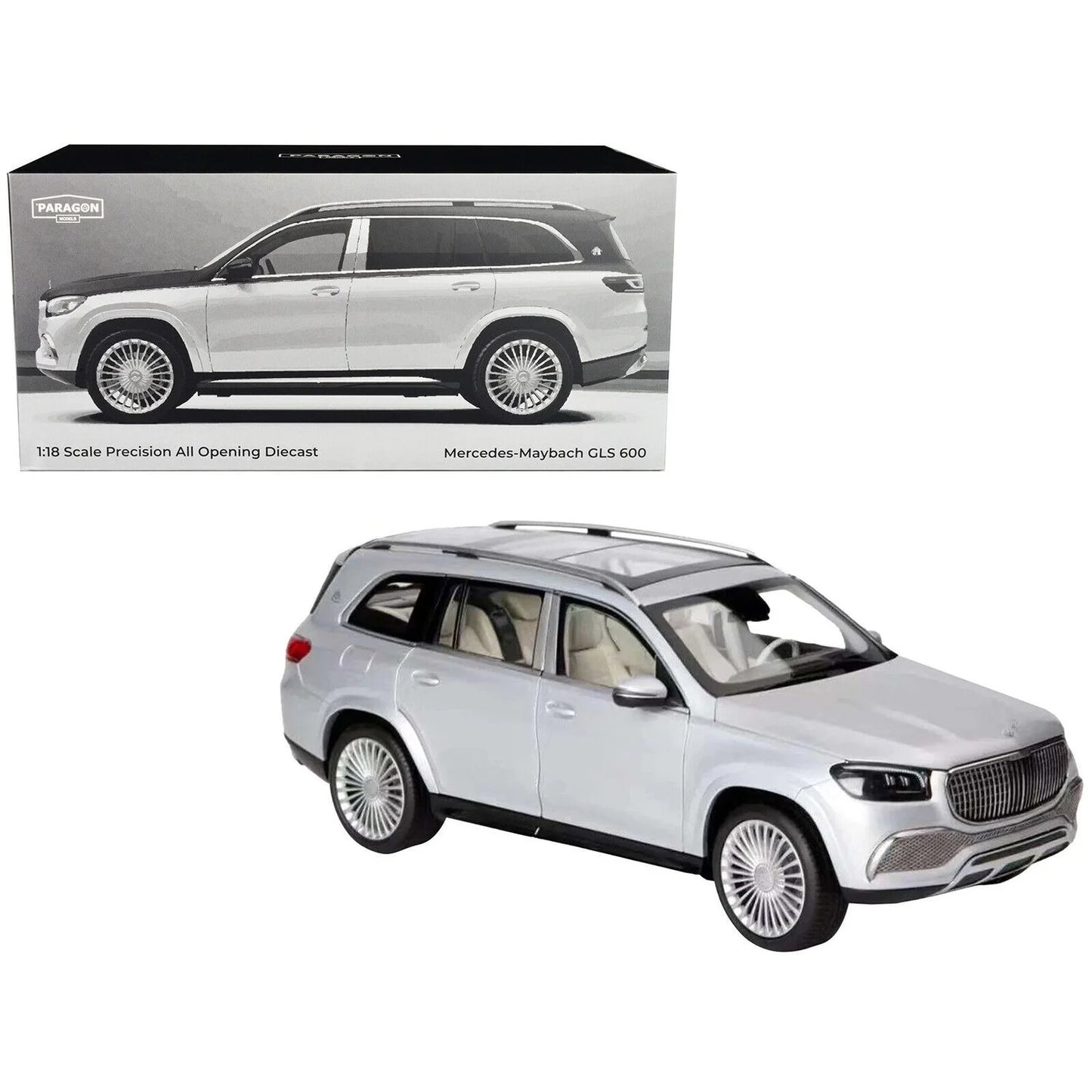 Mercedes-Benz Maybach GLS 600 Argintiu - 1/18 Paragon Models