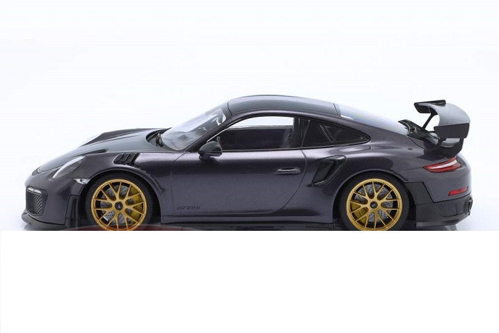 Porsche 911 GT2 RS 2018 purple metallic Weissach Package 1/300pcs - 1/18 de Minichamps.