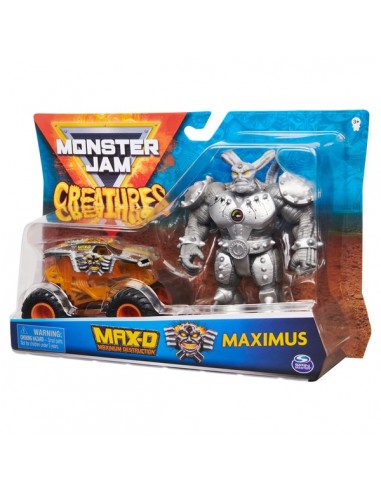 Set Monster Jam- Masinuta Max-D si figurina Maximus