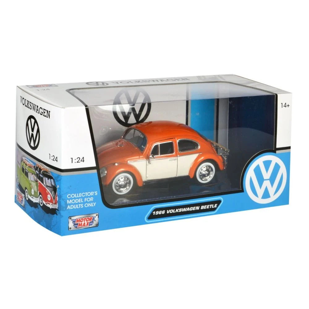 Volkswagen Beetle 1966 portocaliu - 1/24 Motormax