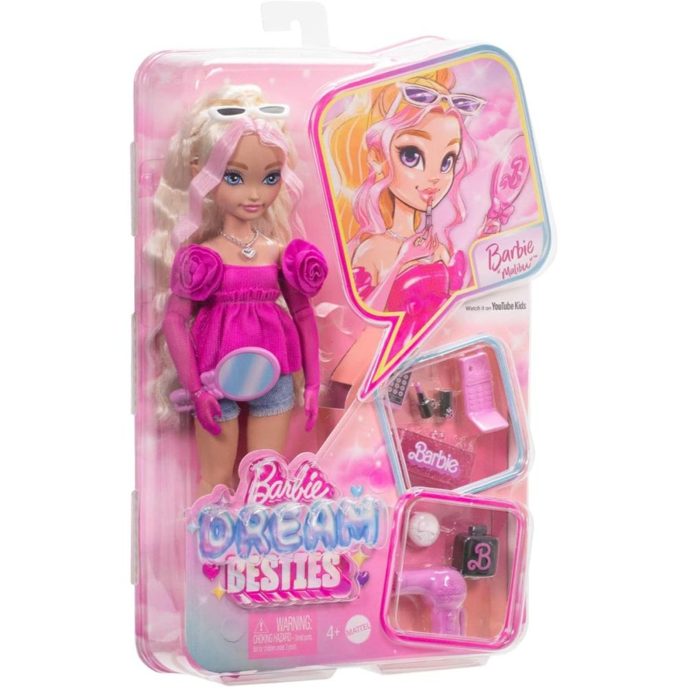 Papusa cu accesorii Barbie Dream Besties - Malibu 28cm