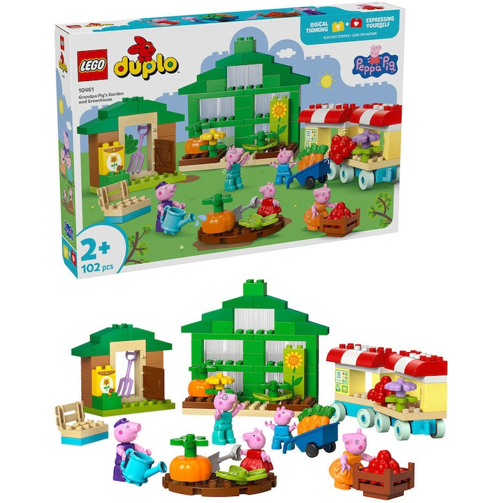 LEGO DUPLO Peppa Pig 10461 - Gradina si sera Bunicului Purcelus (102 piese)