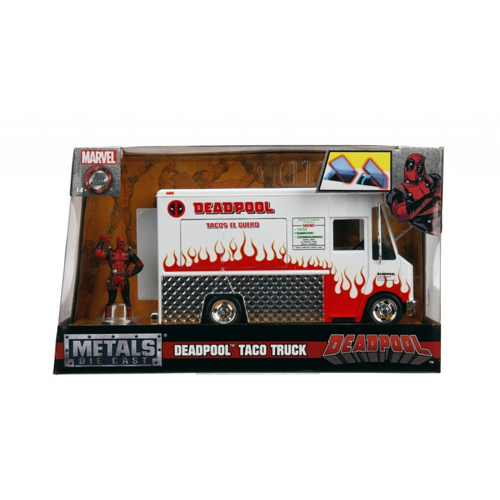 Camionul lui Deadpool TACO TRUCK cu figurina - 1/24 Jada