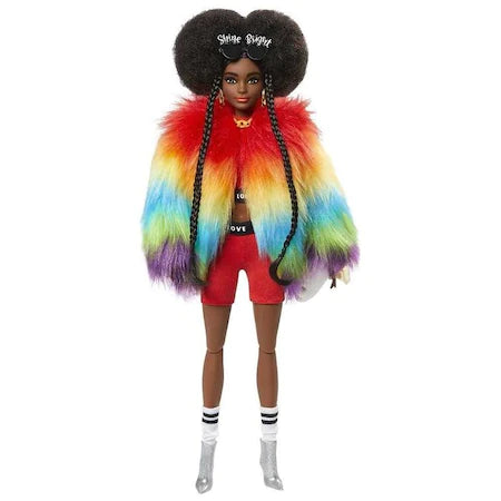 Papusa Barbie Extra Style,Rainbow