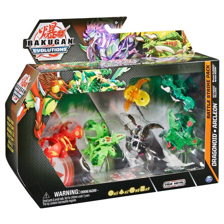 Set 6 Figurine Bakugan Evolutions - Battle Strike, Dragonoid, Arcleon, Sectanoid si Nillious