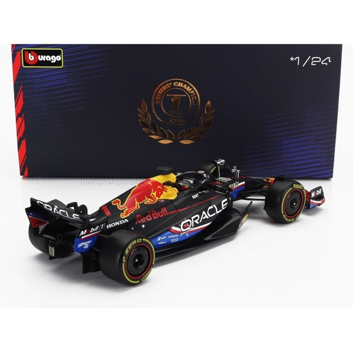 Formula 1 Oracle Red Bull Racing RB19 2023 Max Verstappen United States Grand Prix cu vitrina plexiglass - 1/24 Bburago