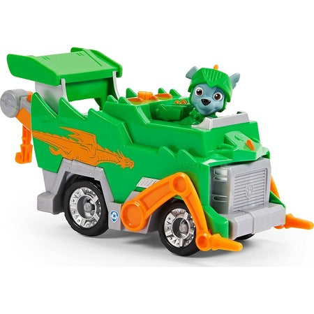 Masinuta Paw Patrol Rescue Knights Deluxe Vehicle - Rocky Verde