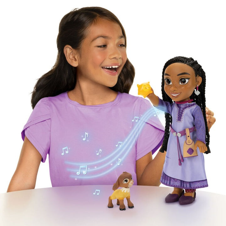 Papusa Disney Wish - Asha cu functii si accesorii 38 cm